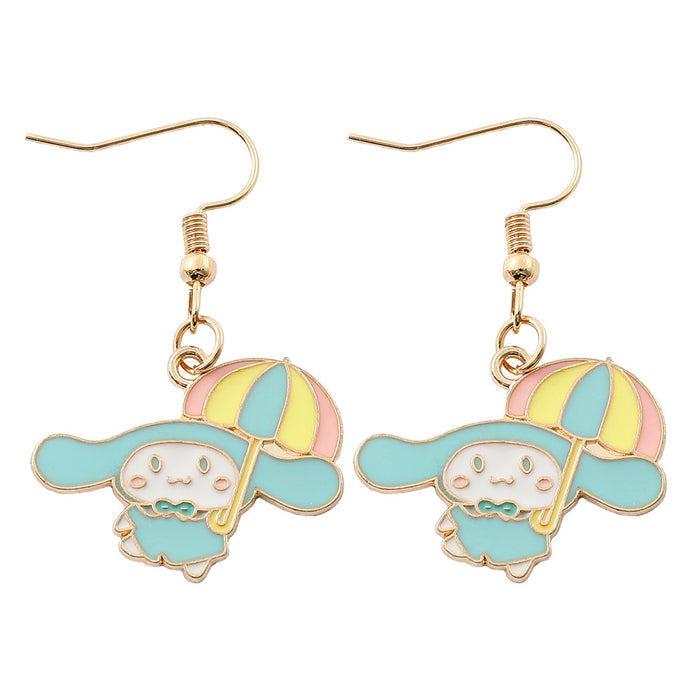 Wholesale Sanrio Cartoon Earrings Cute KT Earrings Student Girl Alloy Oil Drop Earrings Jewelry JDC-ES-BS001