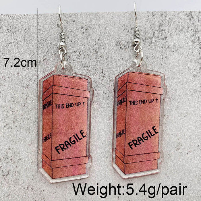 Wholesale Christmas jewelry table lamp butterfly chicken heart animal acrylic pendant earrings