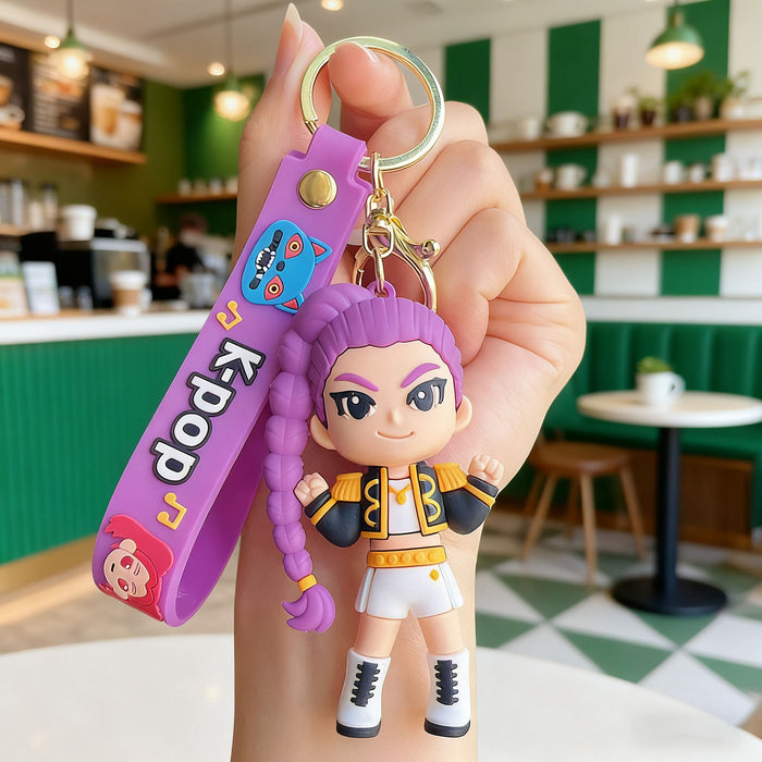 Wholesale KPOP Cute Cartoon Character Silicone Keychains
