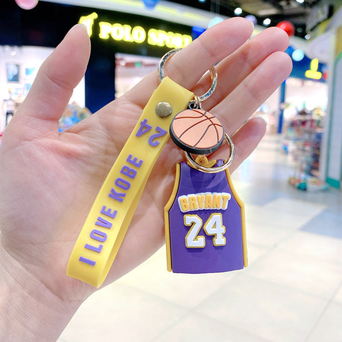 Wholesale Metal Soccer Star Cartoon Keychain Decorative Car Key Accessory MOQ≥2