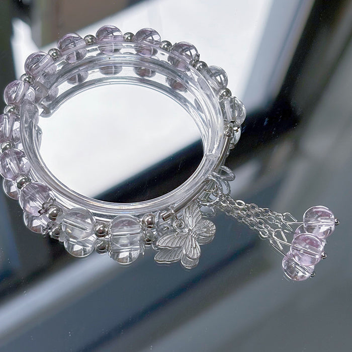 Wholesale Butterfly Imitation Amethyst Bracelet