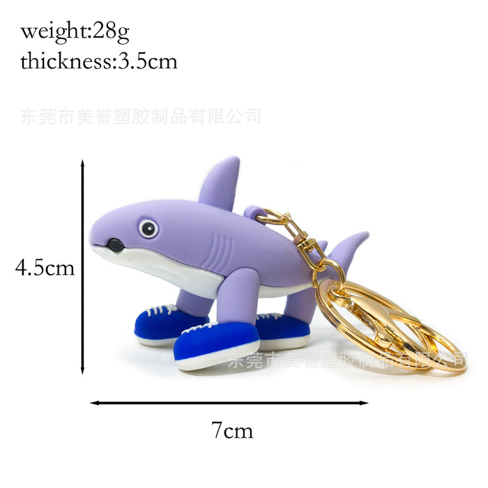 Wholesale Keychain, wooden stick, shark running shoe pendant