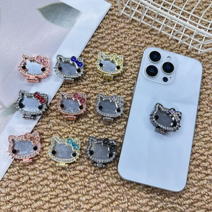 Wholesale Cartoon cat mirror rotatable phone stand