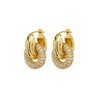 Wholesale Metal clasp copper micro-paved zircon earrings