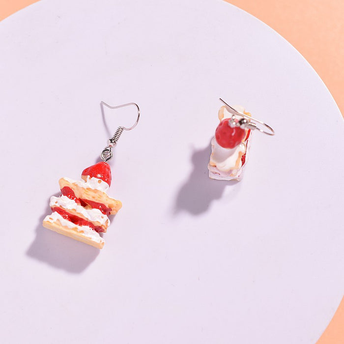 Wholesale Strawberry Cake Resin Earrings JDC-ES-Xunt003