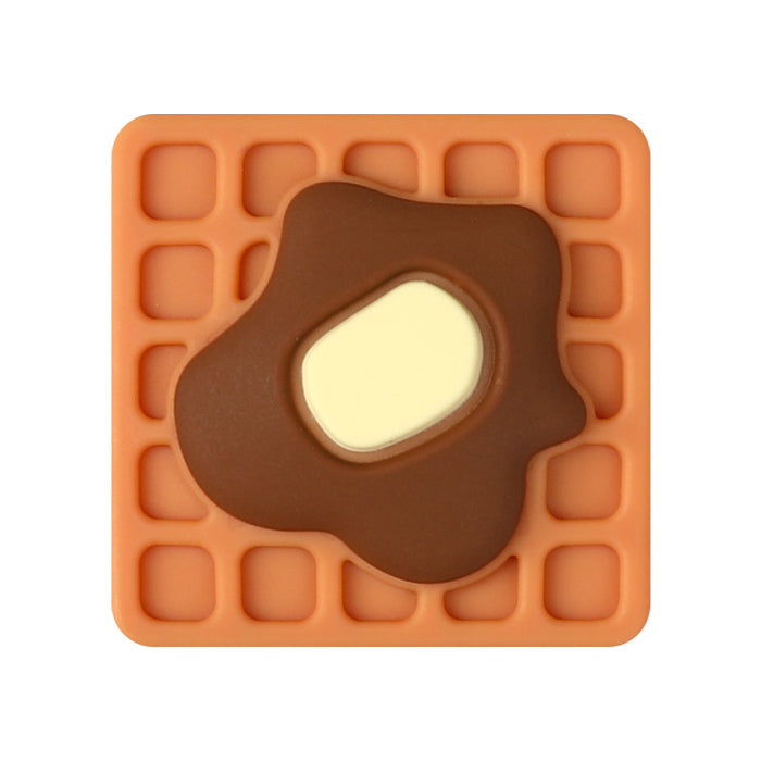 Wholesale 20pcs Simulation biscuit silicone beads European and American bracelet jewelry loose beads vanilla flavor silicone beads DIY beads