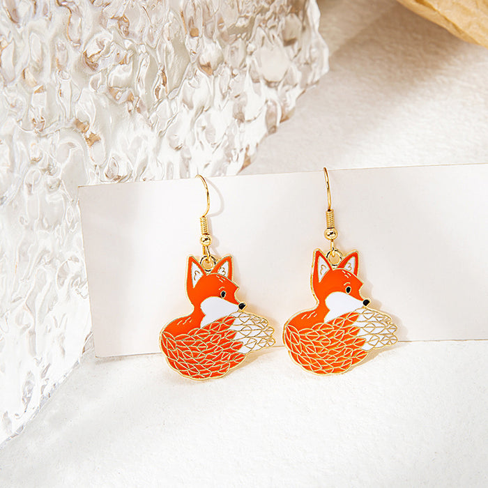 Wholesale Animal Fruit Earrings Cute Mushroom Leaf Acrylic Earrings JDC-ES-MDD100