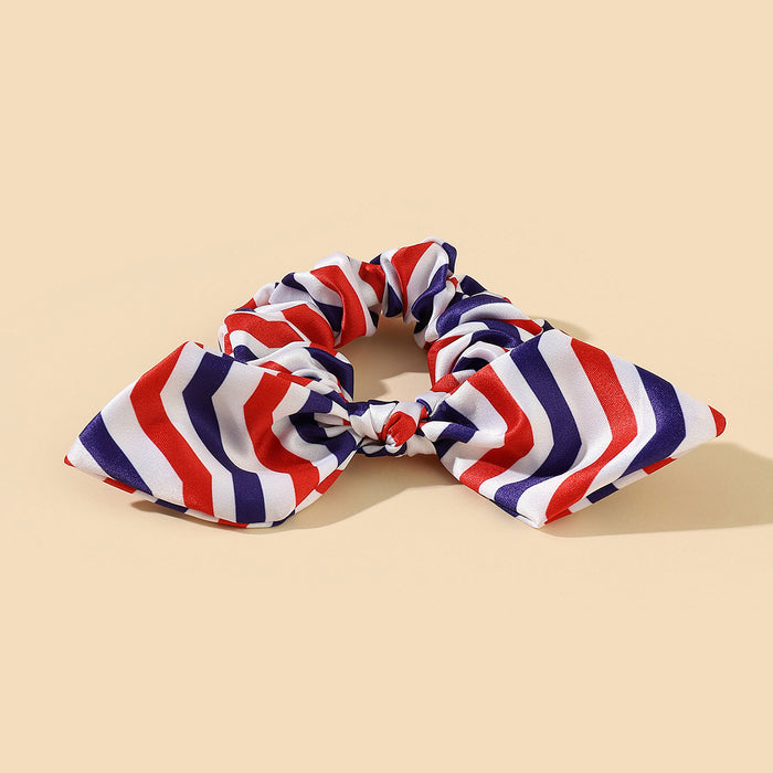 Wholesale 3PCS Printed Striped American Flag Independence Day Large Intestine Fabric Scrunchie JDC-HS-ZheZ001