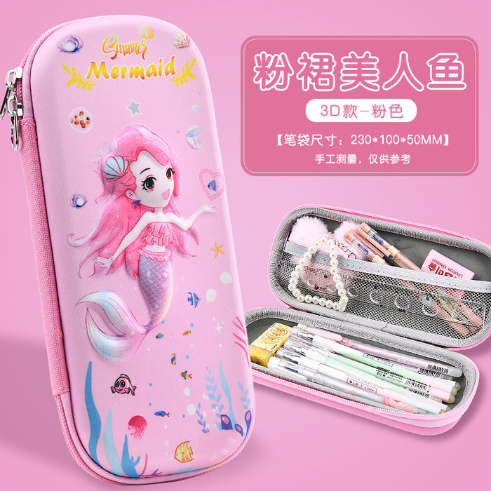 Wholesale New 3D Stereo Stationery Box for Primary School Students Cartoon Eva Pencil Case