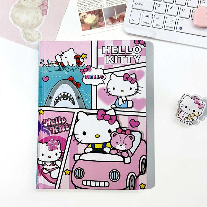 Wholesale 5pcs split mirror cat series color page hard cover cartoon  notebook hand account diary