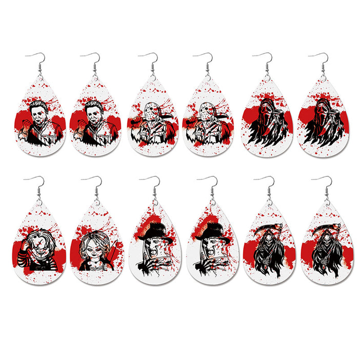 Wholesale  Earrings Horror Movie Characters Blood Exaggerated Dark Wind Holiday Gifts Cross-border New Earrings