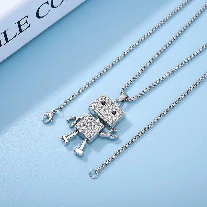 Wholesale Full Diamond Simple Cartoon Children's Stainless Steel Necklace JDC-NE-YSJZ007