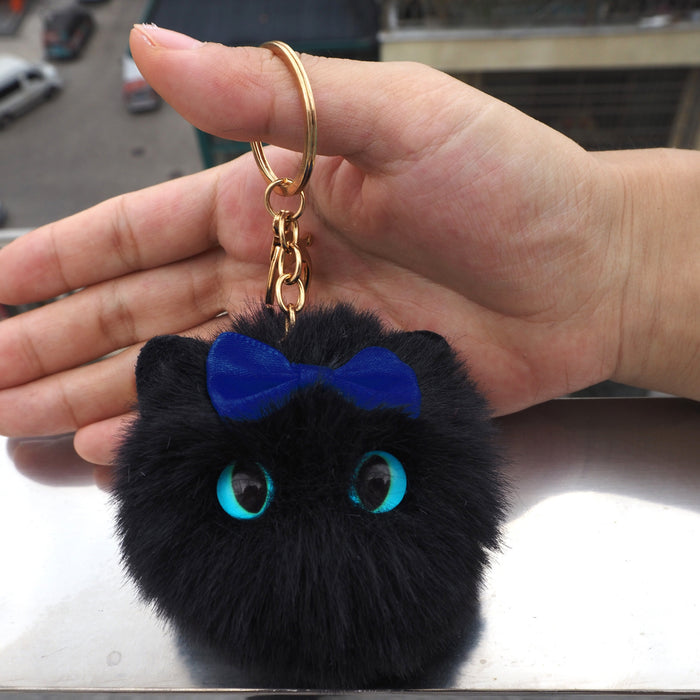 Wholesale Cute Plush Cat Ball Elf Cat Pendant Cute Style Girl Keychain Bag Hanging New Key Chain