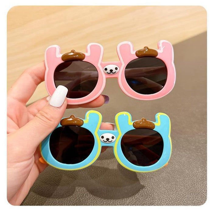 Wholesale Soft silicone sunglasses, cute cartoon polarized glasses, UV resistant sunshade sunglasses