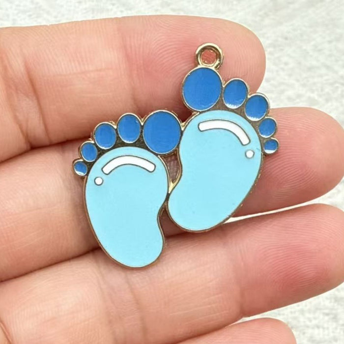 Wholesale 10pcs Baby clothes,  baby bottle,  little feet DIY alloy oil drop earrings,  pendant keychain