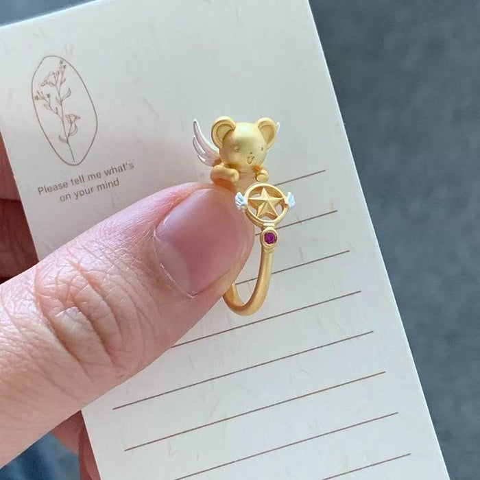 Wholesale Cartoon Cute Creative Simple and Exquisite Pair Ring