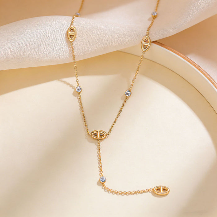 Wholesale 2pcs Luxury Double-Layer Exquisite Clavicle Chain Necklace