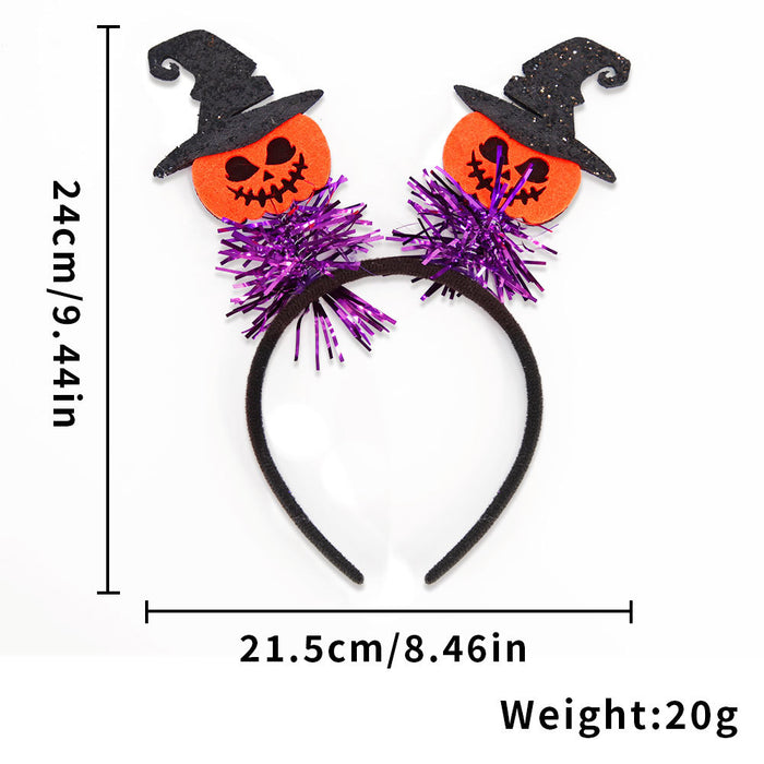 Wholesale Plastic Headband Pumpkin Witch Hat Hair Hoop For Party Celebrations