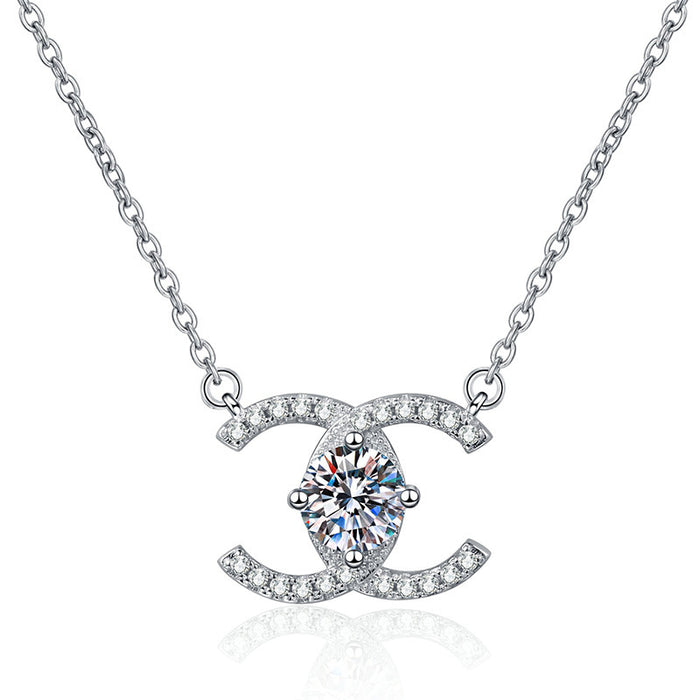 Wholesale Pure silver necklace, moissanite necklace
