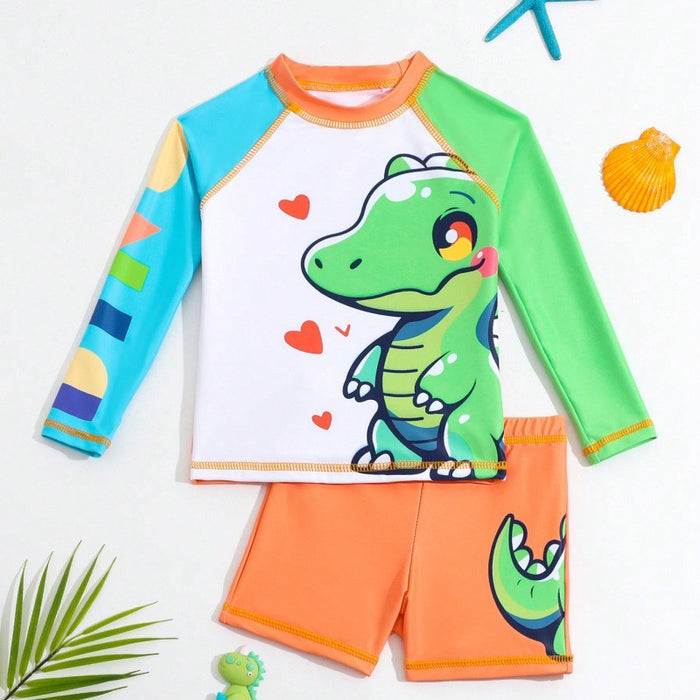 Wholesale New Children's Swimsuit Split Boys' Middle and Small Children's Cute Baby Boys' Swimsuit Boys' Baby Swimsuit