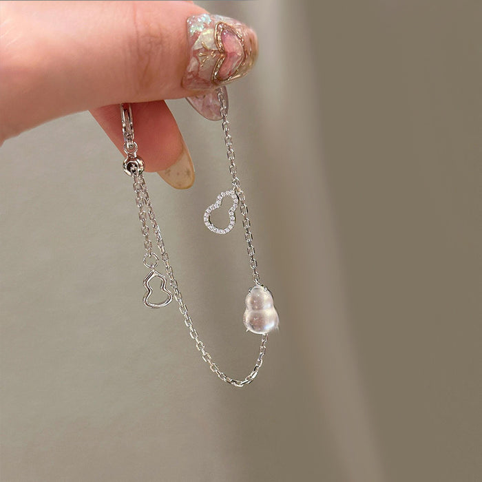 Wholesale Super Flash Pink Gourd Bracelet Women' s Gold Sense Exquisite White New Bracelet