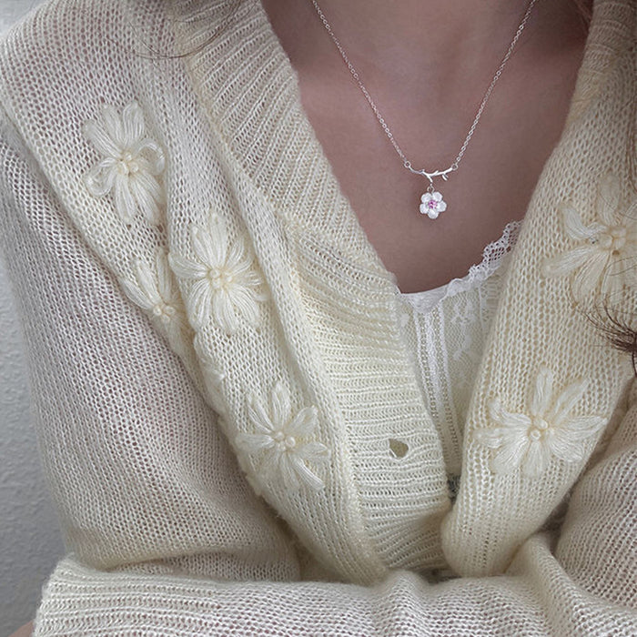 Wholesale Sakura necklace niche design versatile accessory