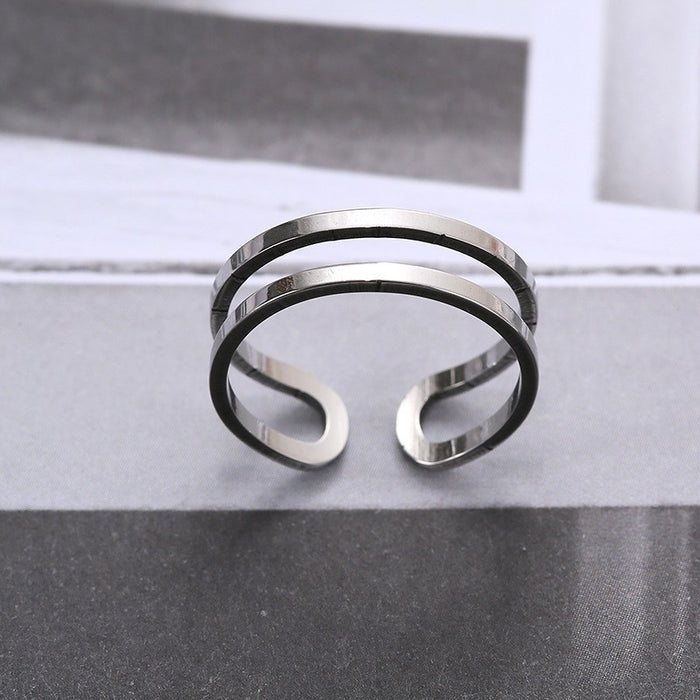 Wholesale Titanium steel ring three piece set jewelry with non fading design, niche opening adjustable