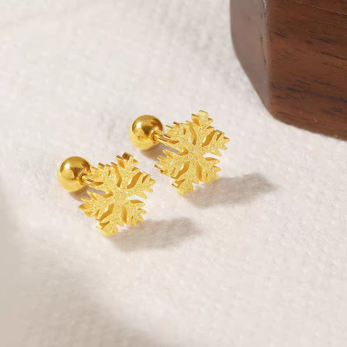 Wholesale  Anti-loss heart-shaped earrings  colorfast   small and exquisite titanium steel earrings