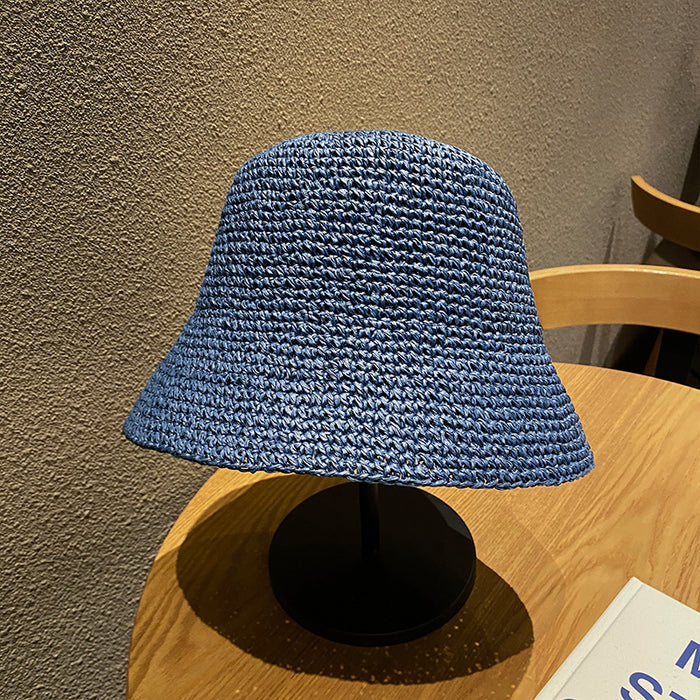 Wholesale Straw Hat Fashionable Beach Sunshade Woven Fisherman Hat