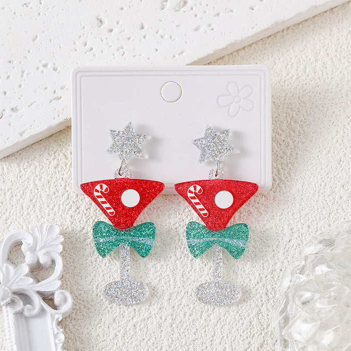 Wholesale Christmas earrings cute cute earrings Christmas tree snowflake women fashion jewelry