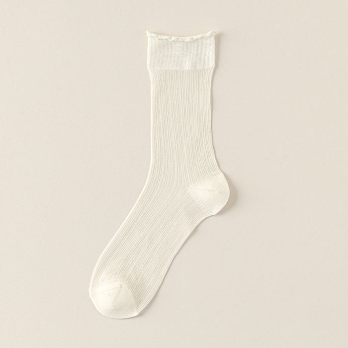 Wholesale Socks with mesh breathable middle tube, rolled edges and loose mouth