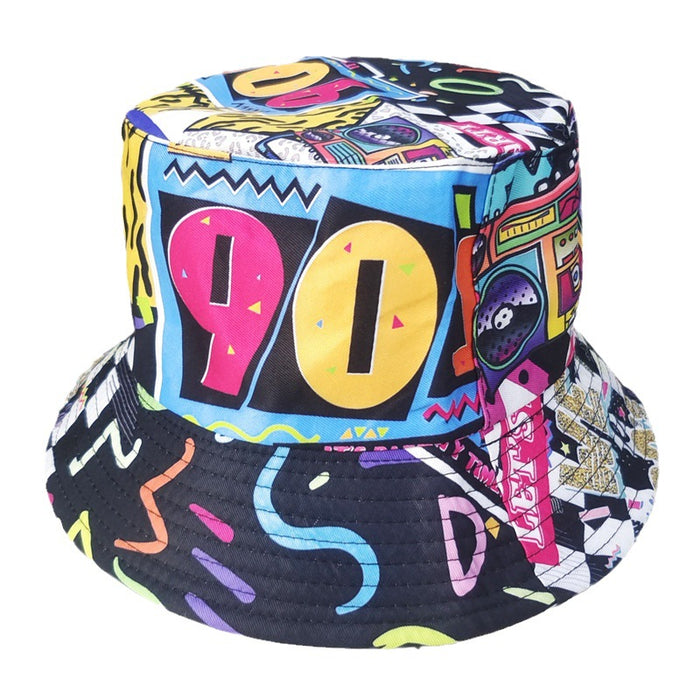 Wholesale Cartoon Print Cotton Bucket Hat JDC-FH-BoD017