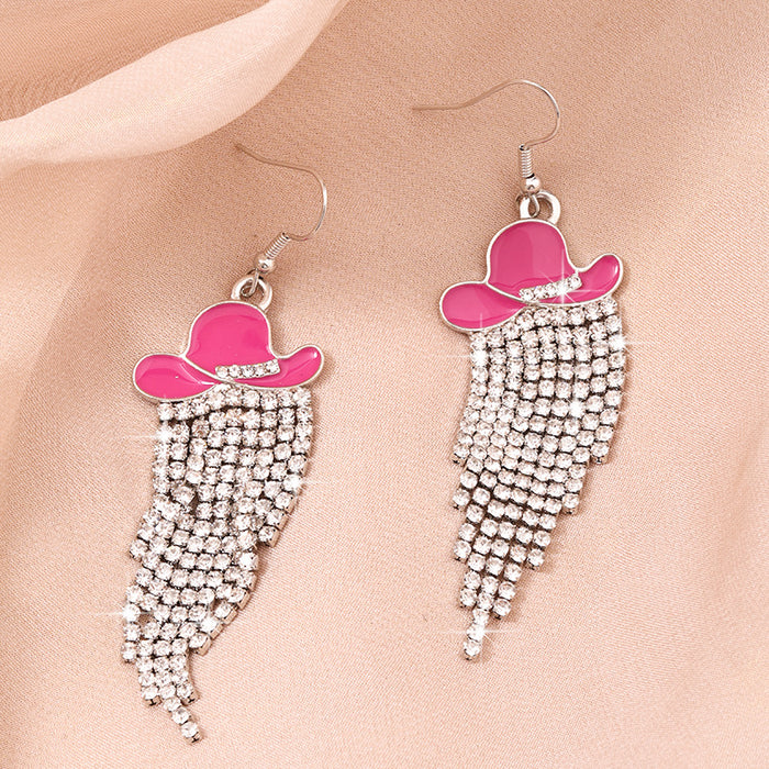 Wholesale Western boots earrings diamond pendant earrings