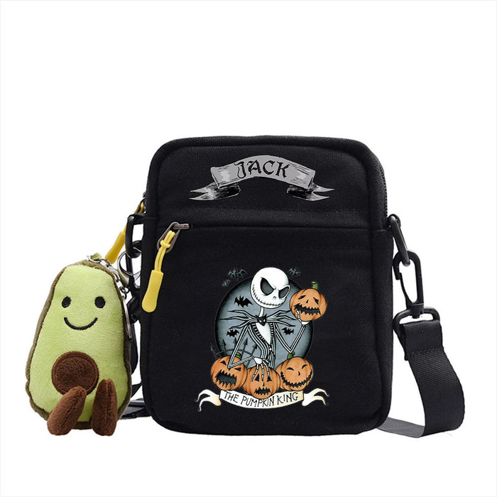 Wholesale Halloween Printed Pattern Canvas Crossbody Shoulder Bag JDC-SD-WuDuomei002