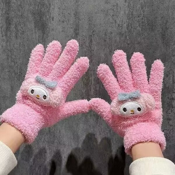 Wholesale Animation Cute Cartoon Pink Plush Gloves