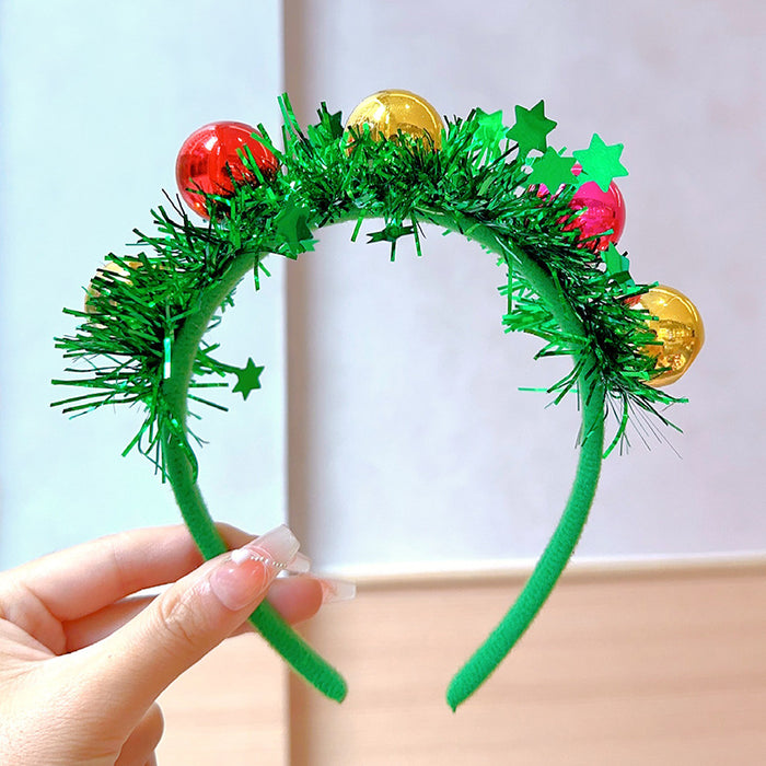 Wholesale Christmas Headband Christmas Antlers Hair Stamp Headwear Holiday Decorative Gift Big Bow Headband Hair Accessories Headwear