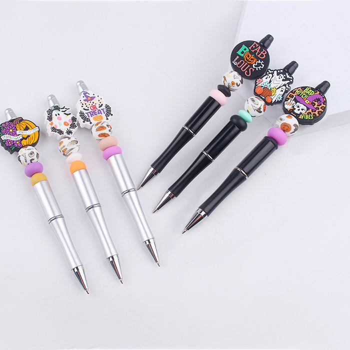 Wholesale Halloween Cartoon Silicone Plastic Bead Pen JDC-PN-GuangTian008