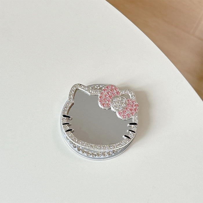 Wholesale Rhinestone Glass Mirror Cat Phone Grips