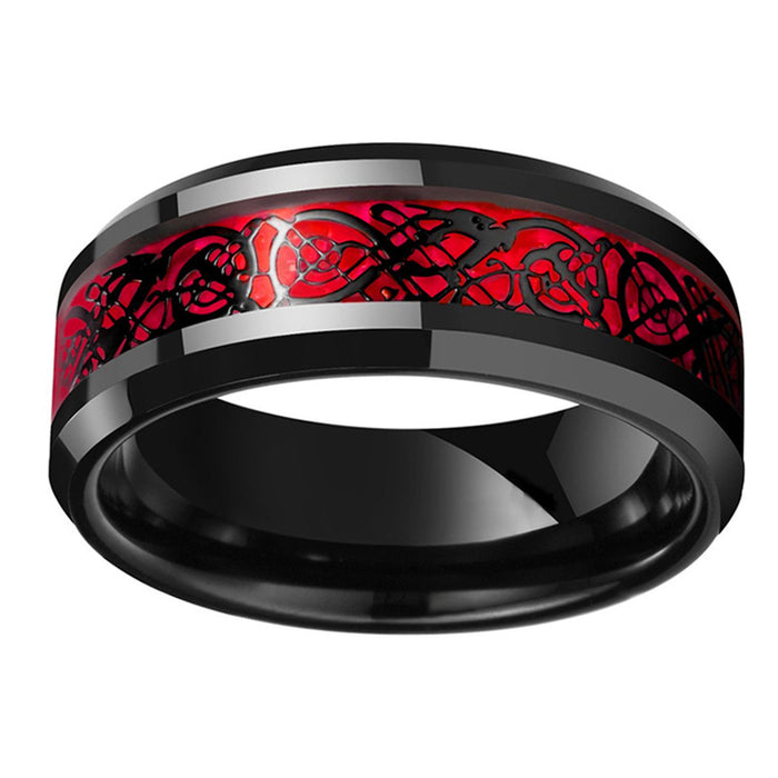 Wholesale Ruby Women's Ring Stainless Steel Men's Ring