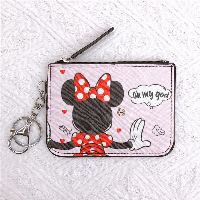 Wholesale PU Cartoon Printing with Key Ring Coin Card Holder JDC-WT-YaLL015