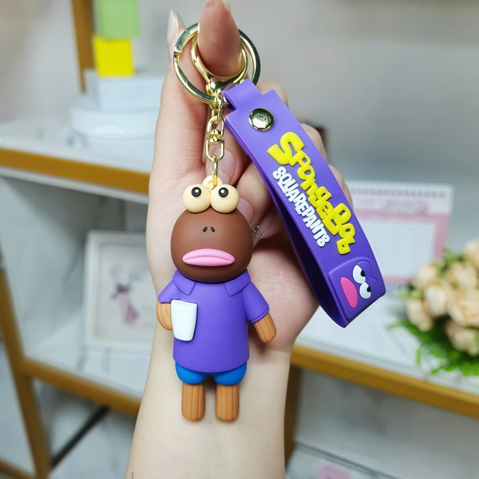 Wholesale Metal Funny Fish Character Keychain for Bag Charm Car Key Accessory Stylish Decorative Gift MOQ≥2