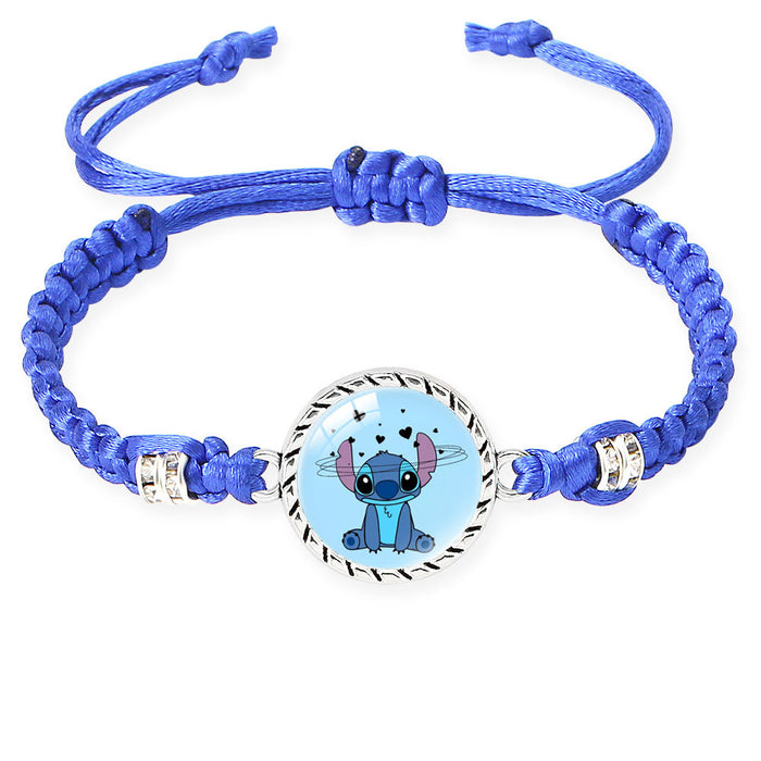 Wholesale Cute cartoon character multi-color woven adjustable bracelet