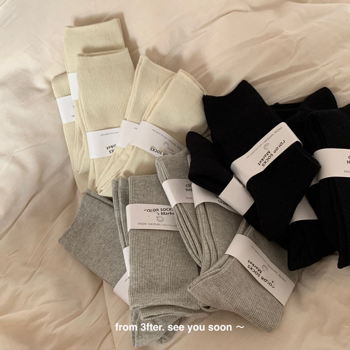 Wholesale Durable, minimalist, pile up mid length socks