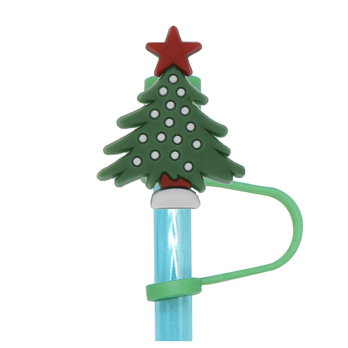 Wholesale of 100pcs Christmas PVC Straw Sleeves JDC-SCR-RunYaYuan001