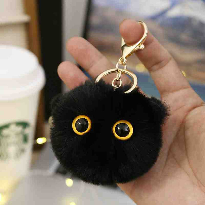 Wholesale Cute Plush Cat Ball Elf Cat Pendant Cute Style Girl Keychain Bag Hanging New Key Chain