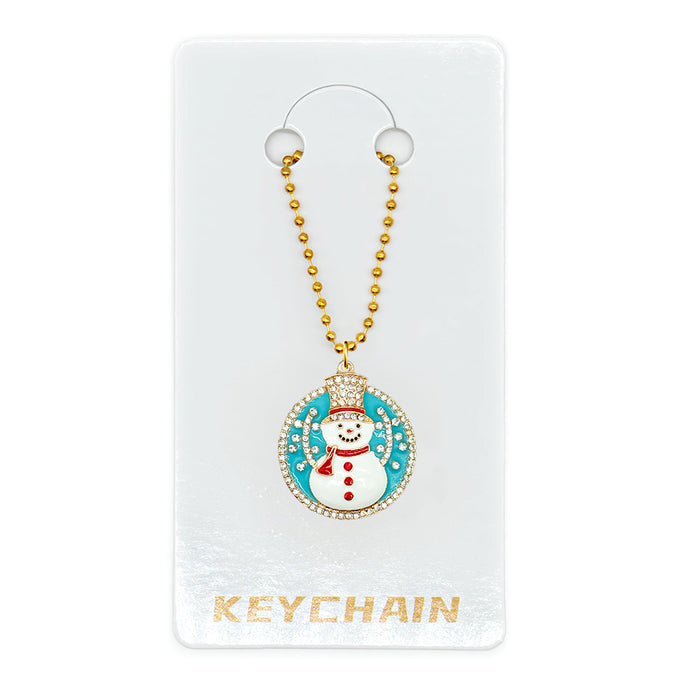 Wholesale Cartoon Christmas Metal Keychain Bag Charm Cute Holiday Gift Accessory