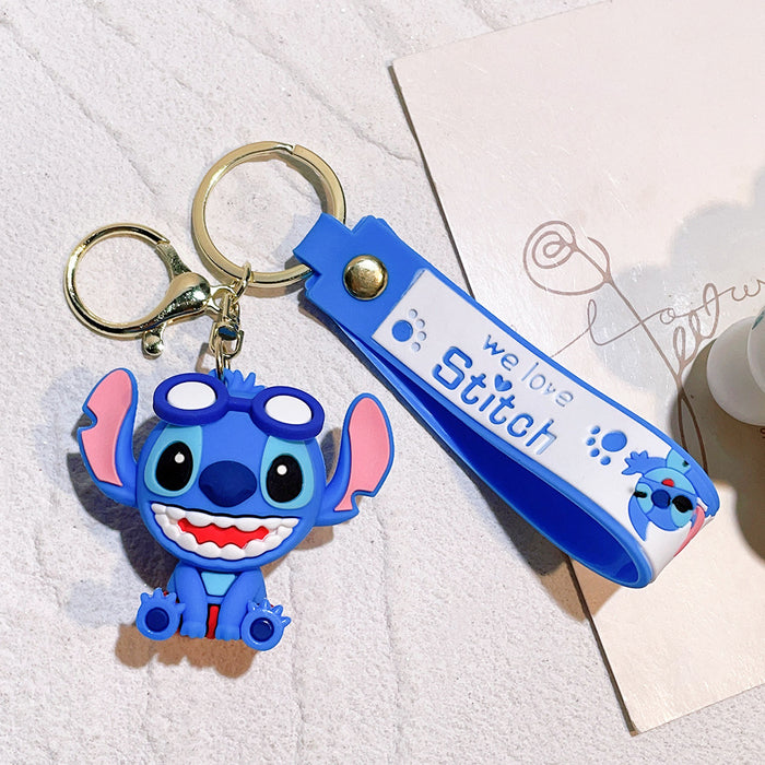 Wholesale cute doll  soft rubber pvc car key chain