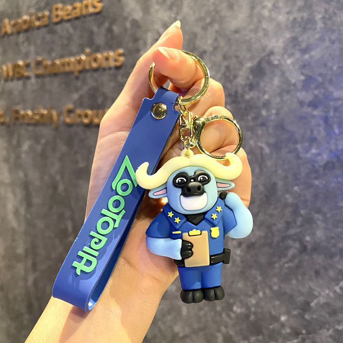Wholesale PVC Cartoon Animal Keychain Pendant Fashion Car Key Accessory