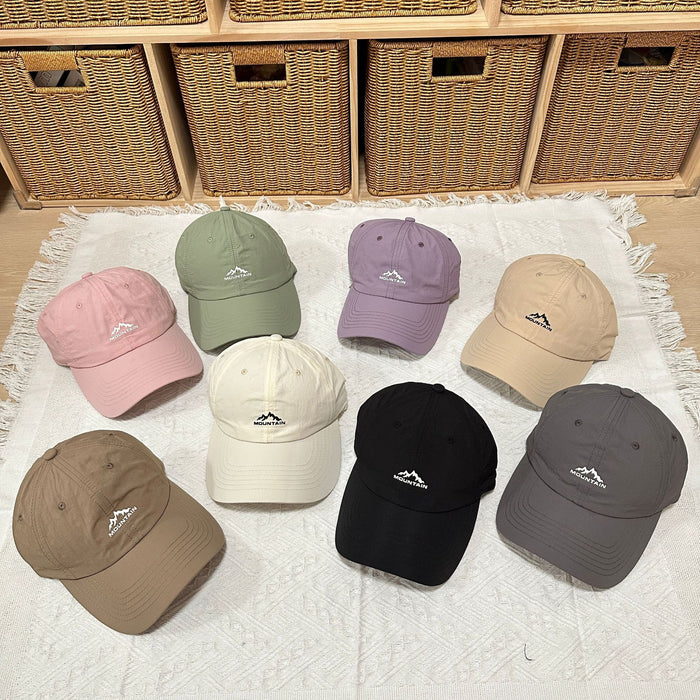 Wholesale Quick drying baseball cap, lightweight offset printed small letter outdoor sun hat, casual sun protection duckbill cap