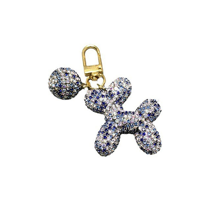 Wholesale Cute Balloon Puppy Diamond Car Keychain Pendant Doll Pendant Accessories Lanyard